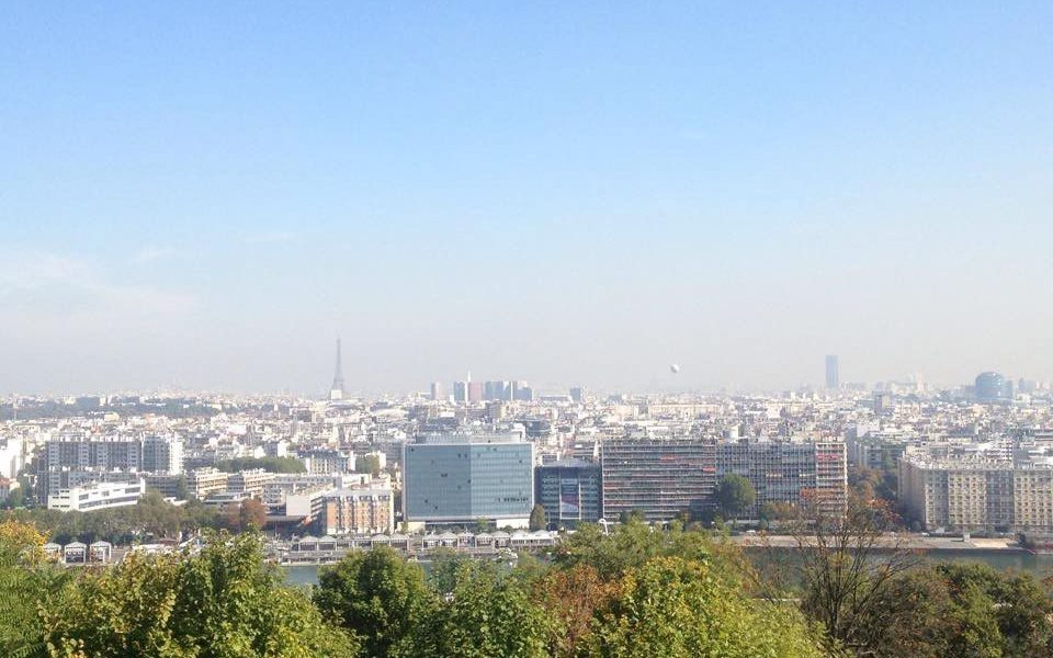 Vaizdas į Paryžių nuo kalvos